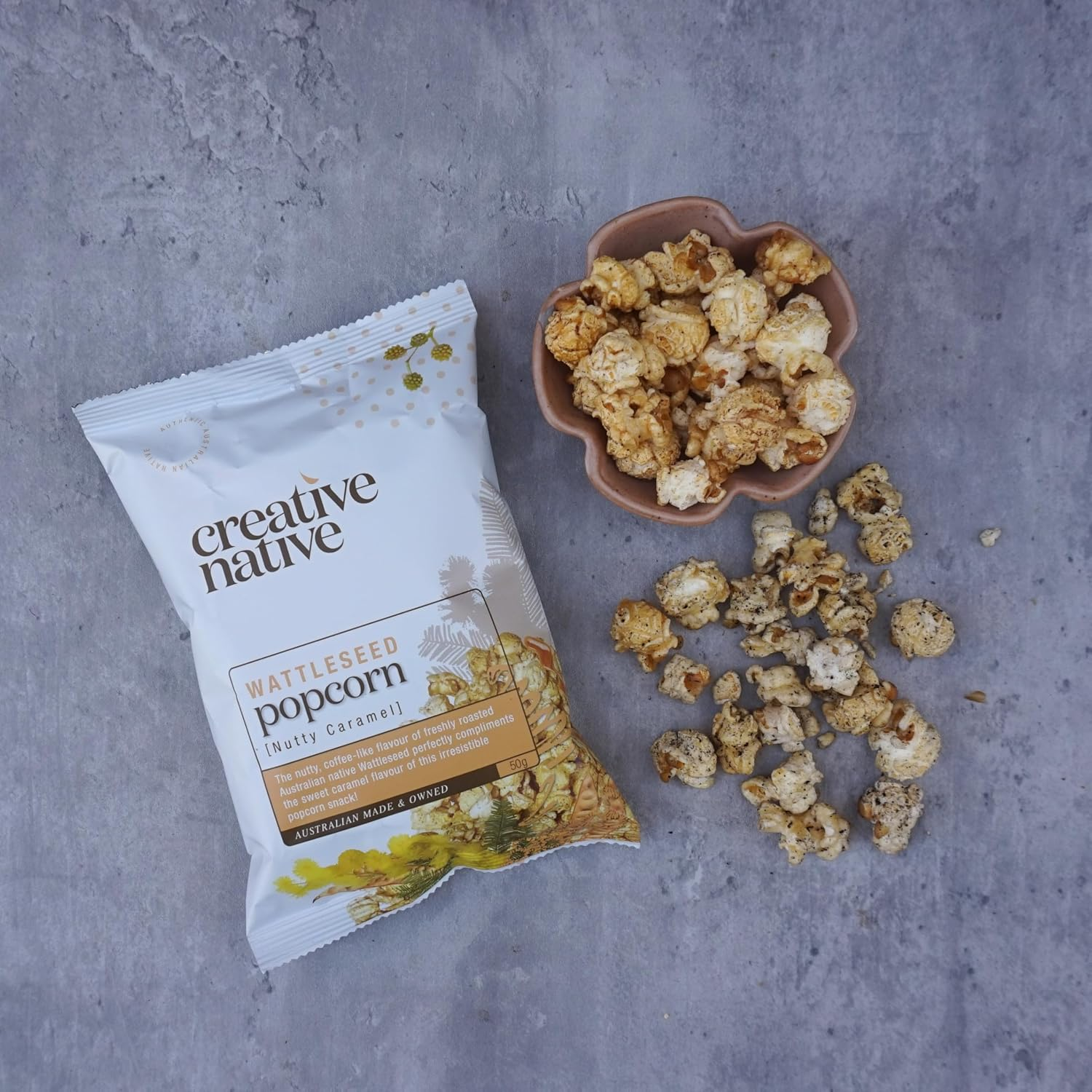 Creative Native Wattleseed Caramel Popcorn 50 G image number 2
