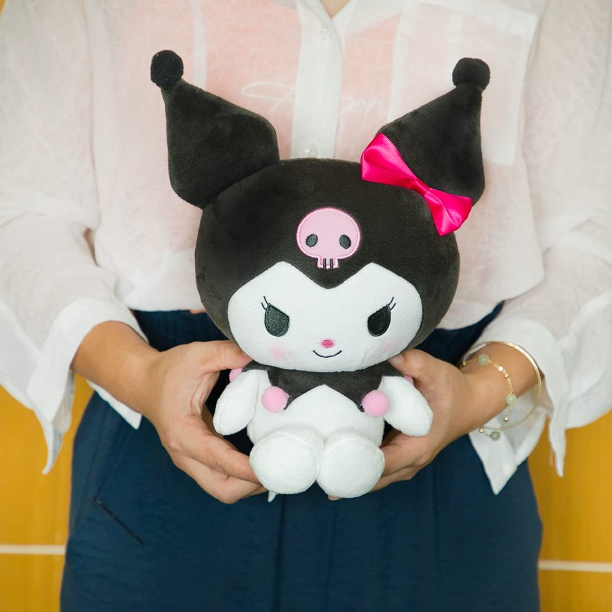Kawaii Kuromi Plush Doll 10'', Cartoon Stuffed Soft Toy, Lovely Plushies for Children Girls Fans image number 2