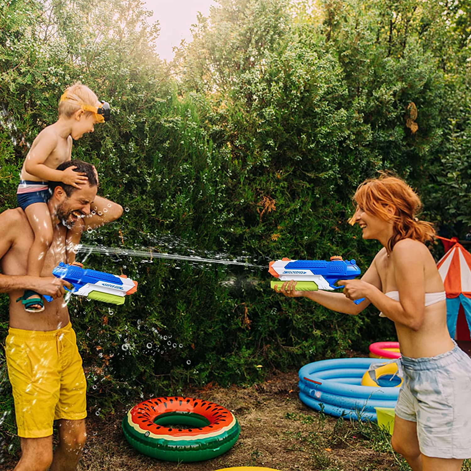 Water Guns for Kids - Summer Soaker Squirt Guns, 400Cc/40Ft Outdoor Toy for 3 Years Old and up Boys Girls Adults - 2 Pack Water Guns for Swimming Pool Yard Lawn Beach image number 5