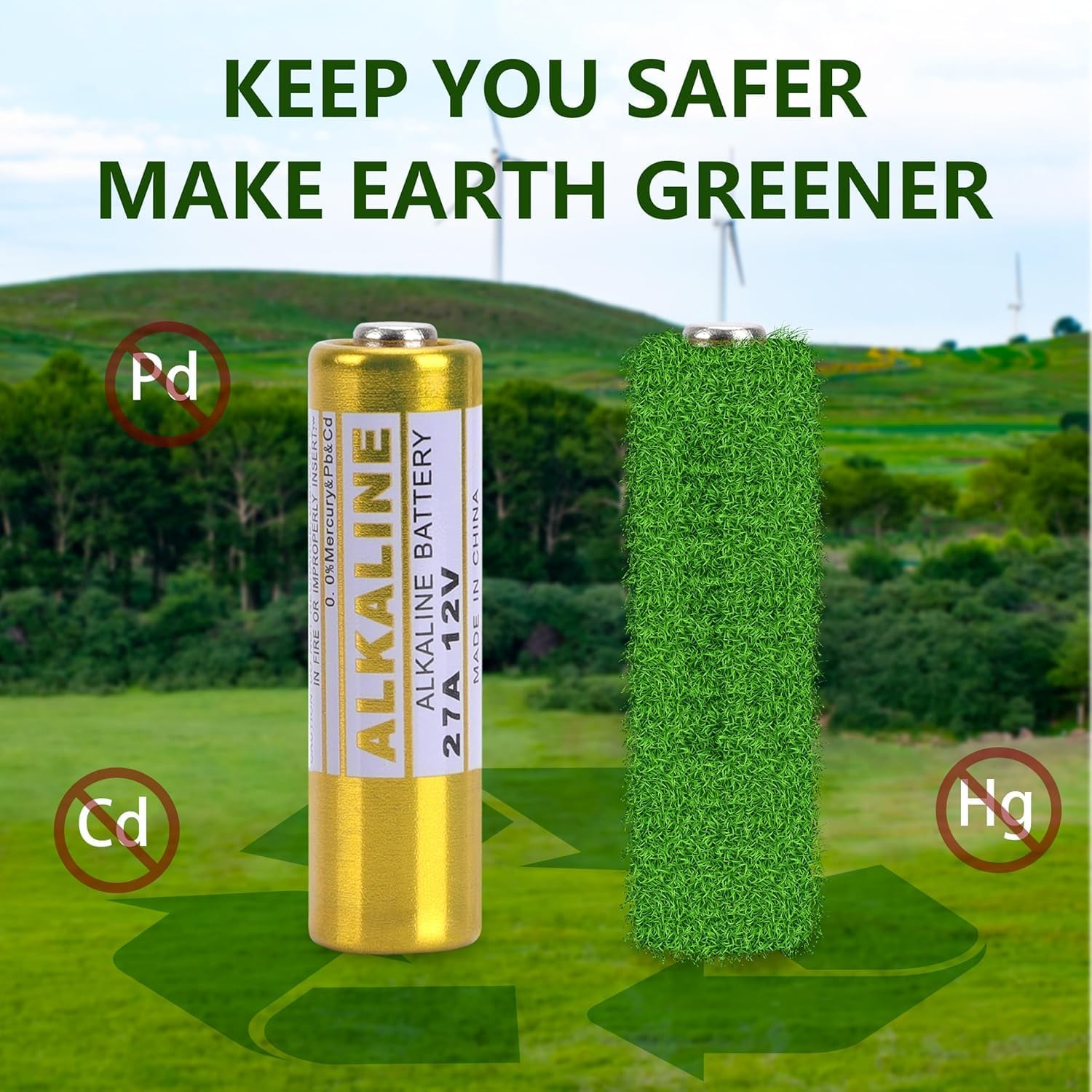 A27 27A 12V Alkaline Battery Pack of 5 - Long Lasting 12 Volt A27 Battery for Remote and Doorbells 12 Volt Alkaline 27A image number 4