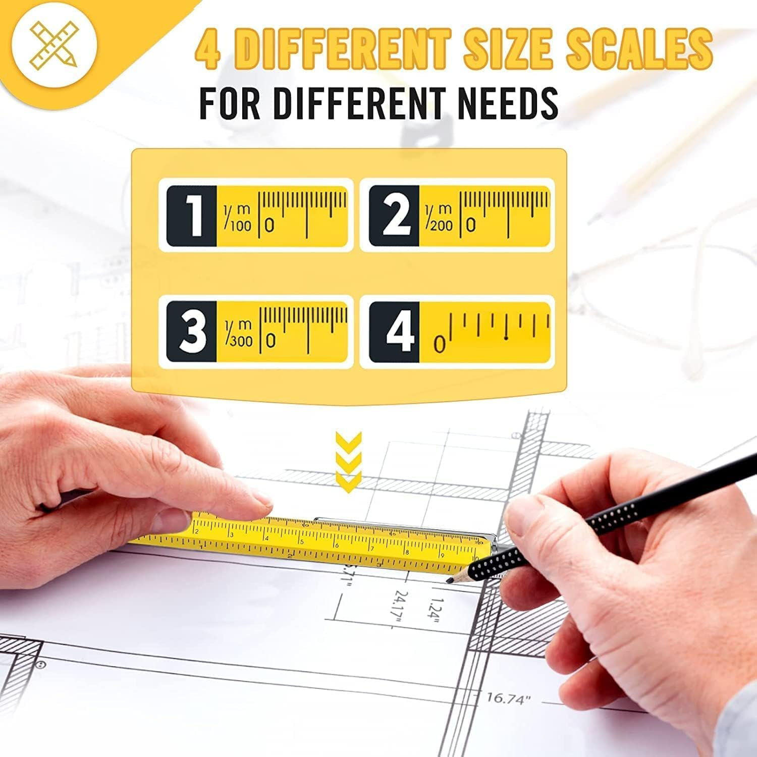 Gifts for Men, 6 in 1 Multitool Pen, Cool Gadgets Tools for Men, Birthday Gifts for Men Who Have Everything, Unique Gifts for Men, Husband, Grandpa, Engineer, Handyman (Yellow)