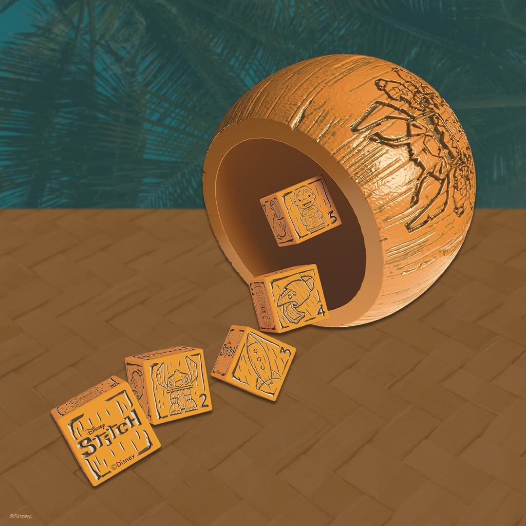 YAHTZEE: Disney Stitch | Collectible Stitch Tiki Style Dice Cup | Classic Dice Game Based on Disney&rsquo;S Lilo & Stitch | Great for Family Night | Officially Licensed Disney Game & Merchandise image number 1