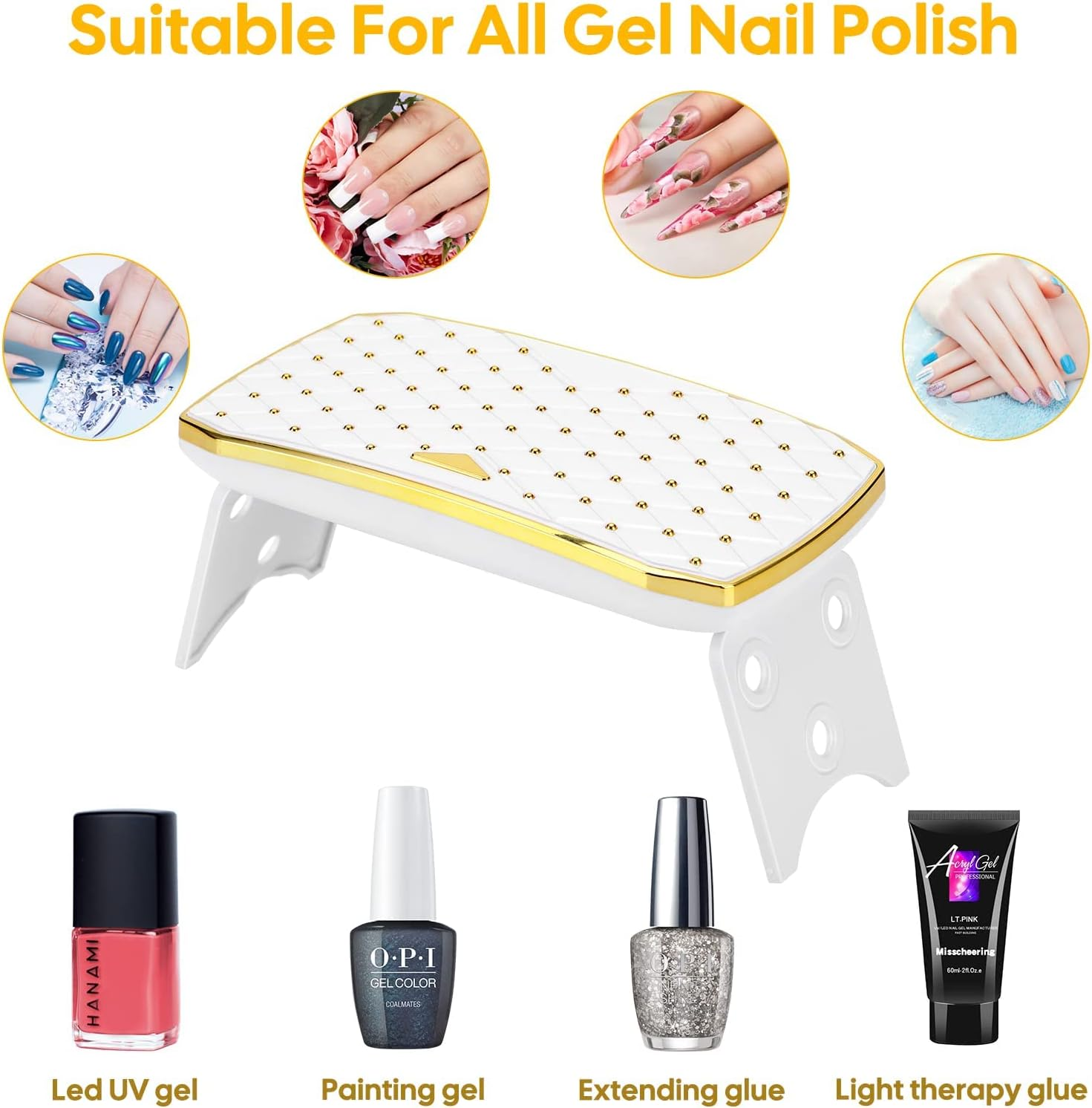 Zalati Nail Lamp 36W UV LED Light Foldable Portable Curing Lamp for Gel Nails Quick Drying Nail Art image number 4