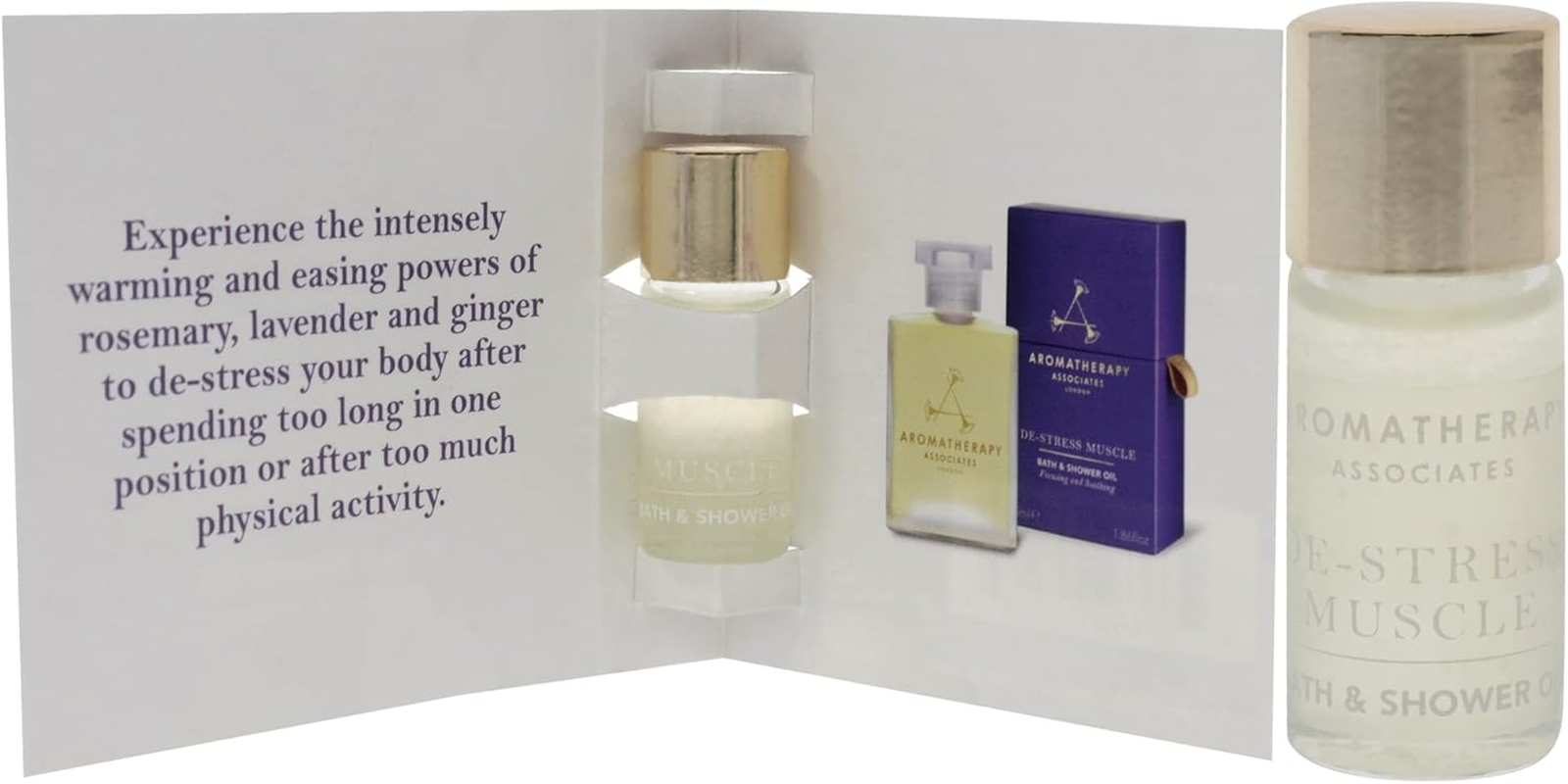 Aromatherapy Associates De-Stress Muscle Bath and Shower Oil by Aromatherapy Associates for Unisex - 3 Ml Shower Oil, 3 Millilitre image number 2