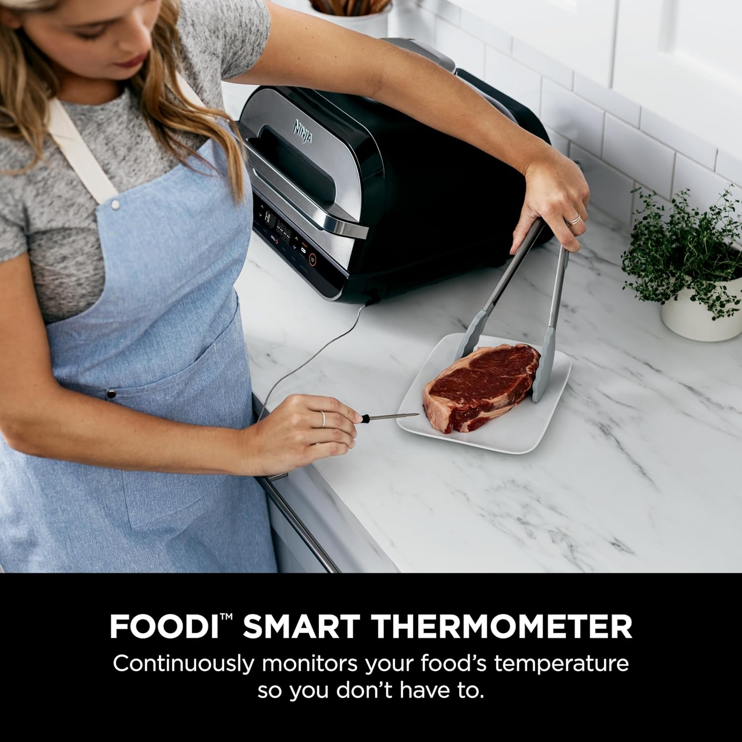 Ninja Foodi Smart XL Grill and Air Fryer, Black/Stainless Steel (AG551) image number 3