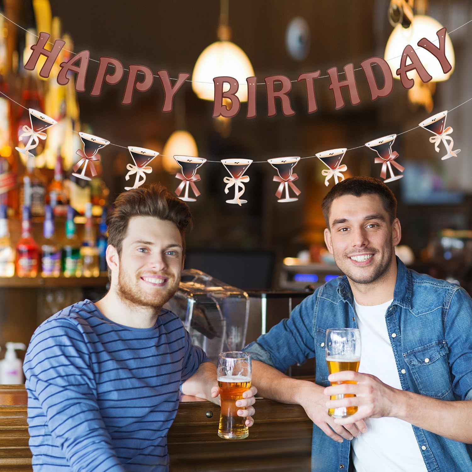 Tinoaly Espresso Martini Party Banner, Assorted Colors, Paper, Rectangular, Banners image number 5