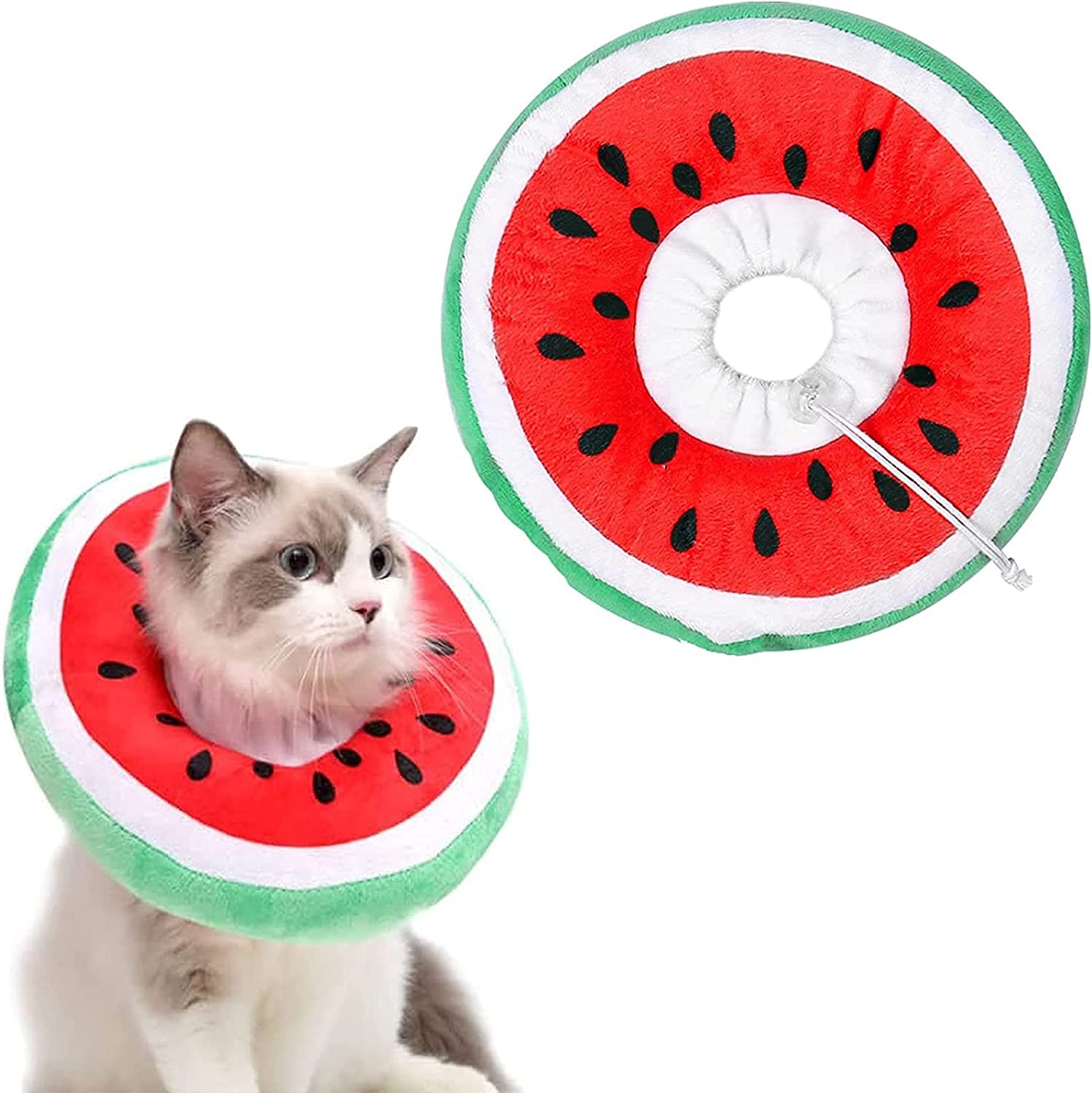 KIKNIN Cat Cone Recovery Collar - Soft, Adjustable, Protective after Surgery - Comfortable Lightweight Elizabethan Collar for Kittens - Prevents Licking Wounds