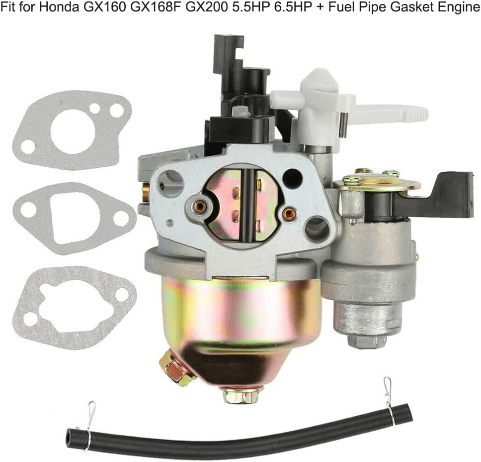 Carburetor Carb Fit for Honda GX160 GX168F GX200 5.5HP 6.5HP + Fuel Pipe Gasket Engine BBZY image number 1