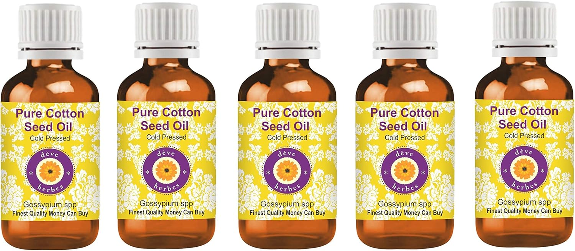 Deve Herbes Pure Cotton Seed Oil (Gossypium Spp) Natural Therapeutic Grade Cold Pressed 100Ml (3.38 Oz) image number 5