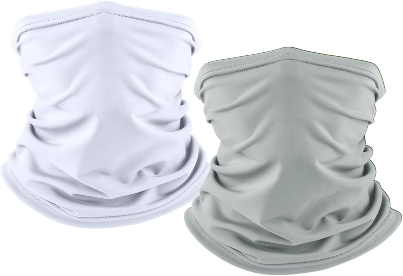 Leonids 2 PACK Protection Neck Gaiter for Men Women, Multifunctional Face Cover Bandana Uv/Dust Protection Windproof Ski Mask Face Cover