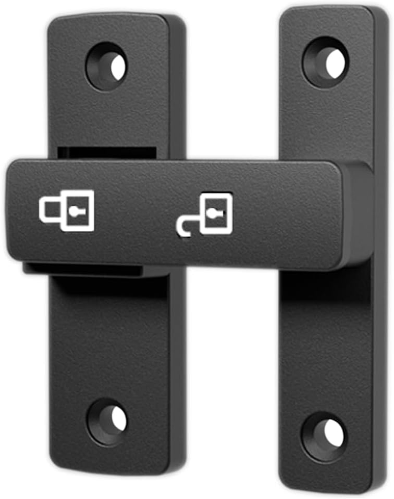 ETEKJOY Heavy-Duty Flip Latch Lock 90/180 Degree Sliding/Swinging Door Lock Latch Bolt for Gate Barn Garage Garden Fence Shed Window Cabinet (Black+Luminous, 180 Degree) image number 2