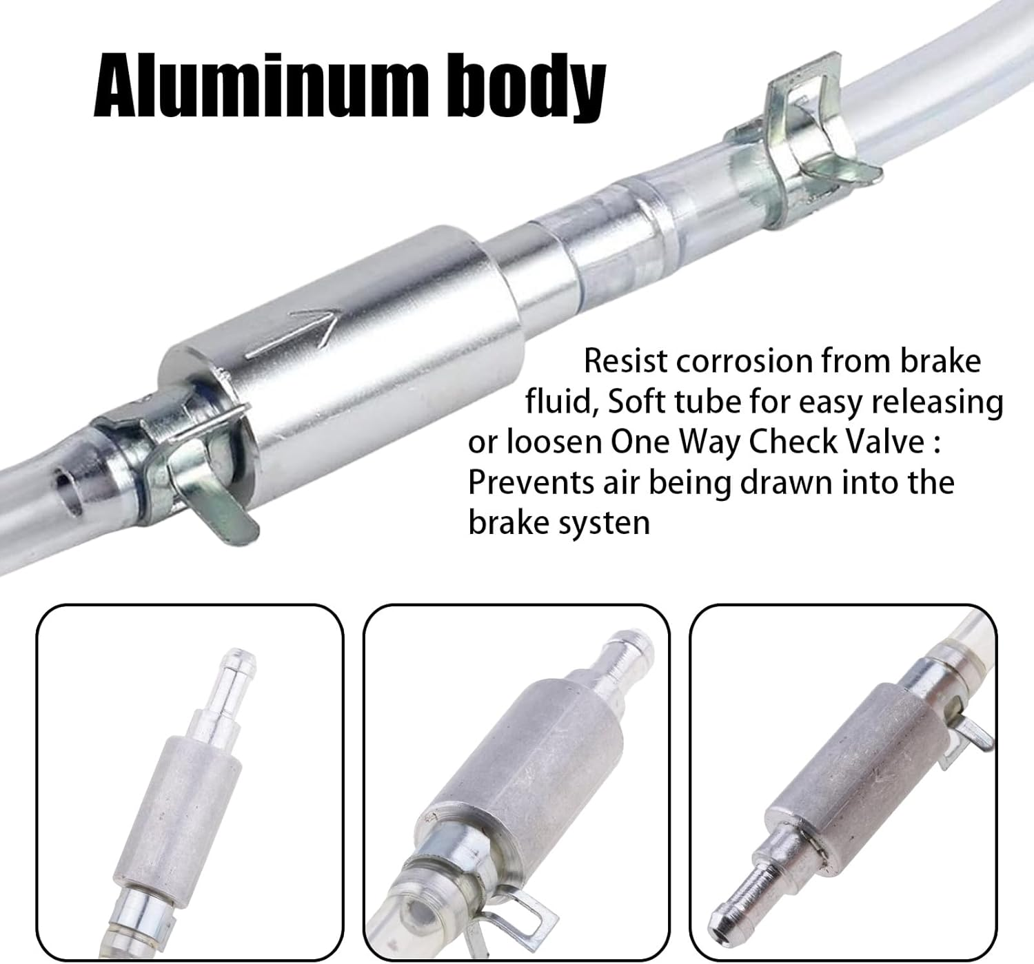 2 Pcs Clutch Brake Bleeder Hose - One-Way Check Valve, Brake Bleeding Kit, for Hydraulic System Bleed, for Motorcycles 、Off-Road Vehicles image number 1
