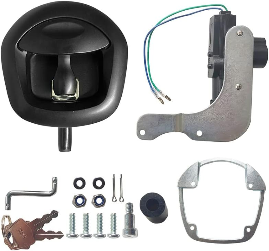 MAX COOL Truck Tool Box Lock, Trailer Door Lock with 2 Keys, 12V Power Operated Black Whale Tail T Handle Lock for Trailer Canopy, Door Latch Replacement Kit for Camper Horse Trailer Cargo Hauler image number 3