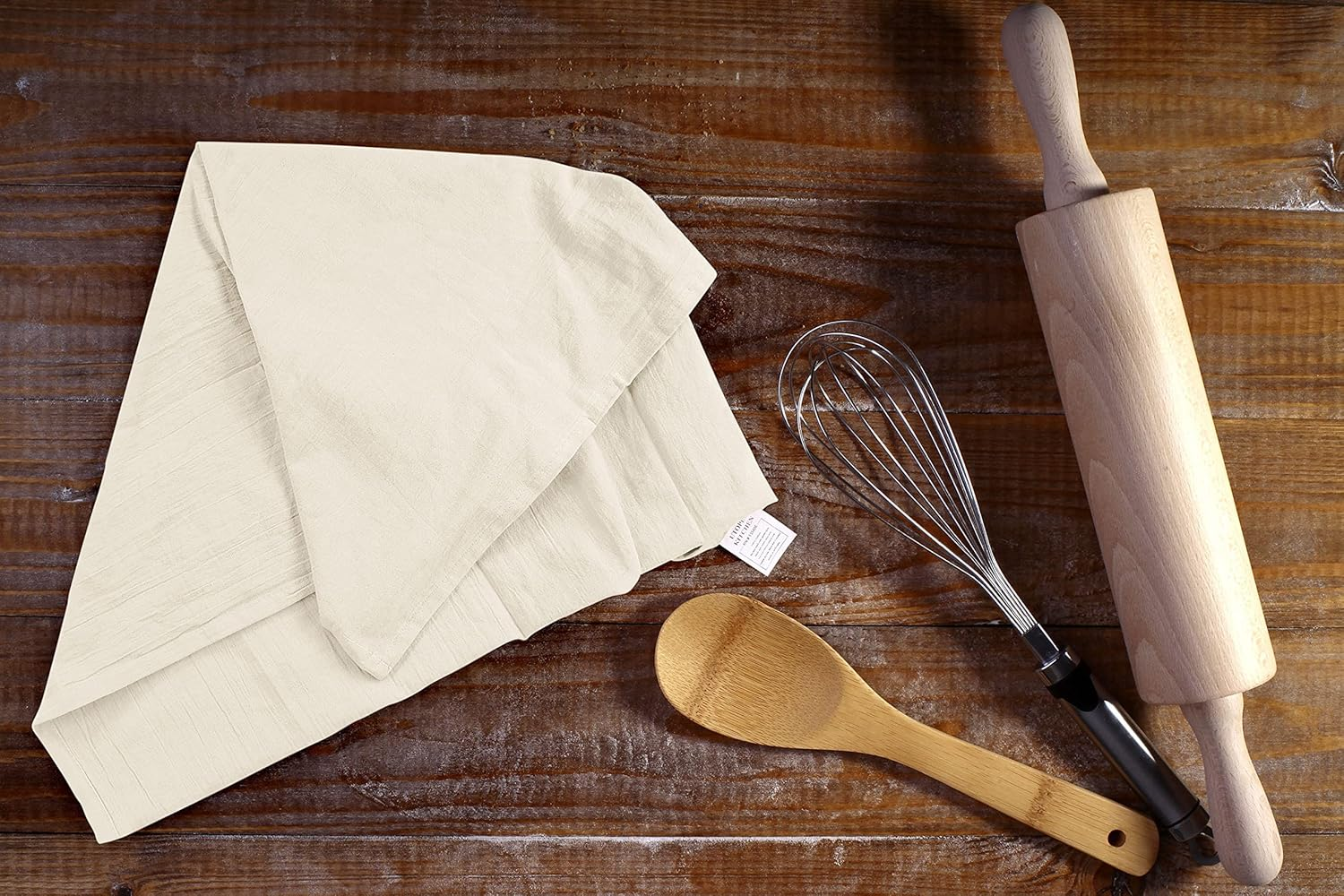 Utopia Kitchen [24 Pack] Flour Sack Tea Towels, 28" X 28" Ring Spun 100% Cotton Dish Cloths - Machine Washable - for Cleaning & Drying - Natural Tan - 1, White image number 3