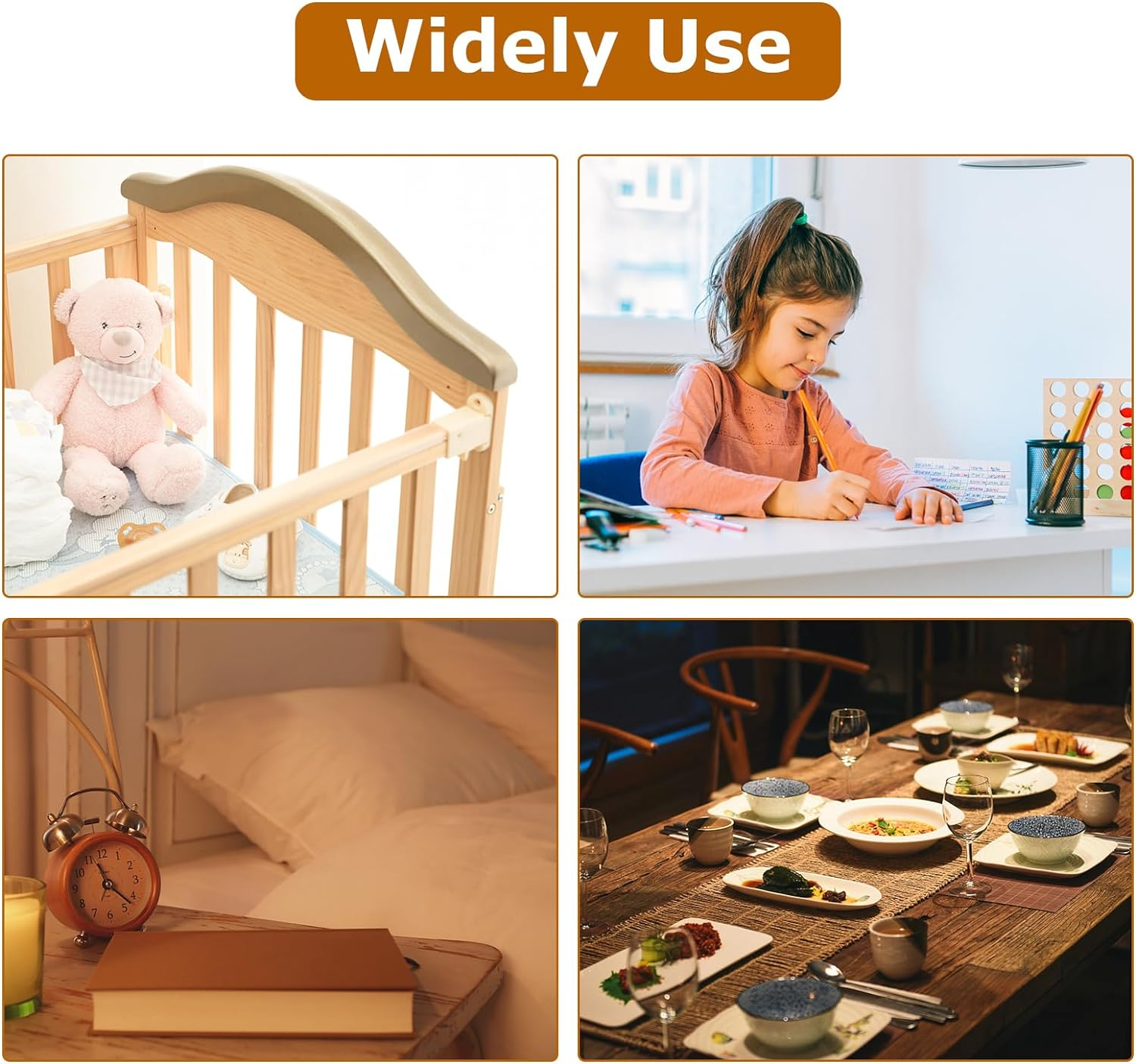 Cokimego Baby Proofing, Edge Protector Strip Clear, Soft Corner Protectors with Upgraded Pre-Taped Strong Adhesive, Edge Protectors for Sharp Corners of Cabinets, Tables, Drawers (W-1.2In L-9.84Ft)