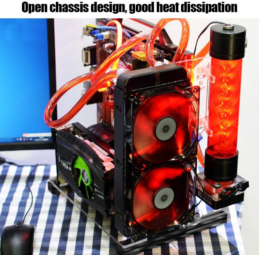 Open PC Housing, ATX/M-ATX/ITX Housing with Open Housing for Vertical Overclocking Tests, DIY Housing with Open Rack and Handle, 20 X 20 Aluminium Profile image number 3