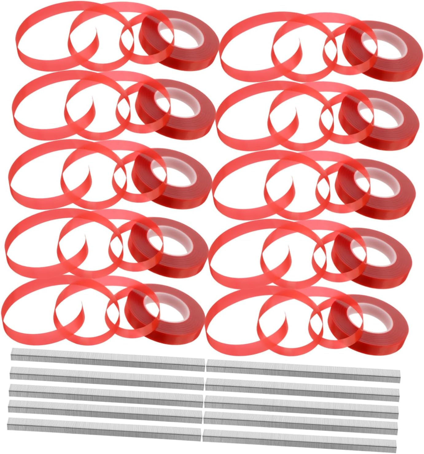 TINEASUR 10Rolls Garden Stretch Tie Tape Staples Plant Banding Machine for Plants Gardening Ties image number 1