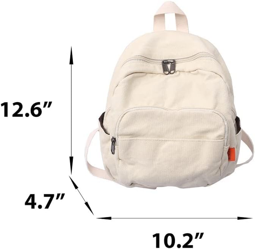 MININAI Mini Backpack for Women Men Small Aesthetic Canvas Bag Work Backpack Cute Backpack Purse Casual Daypack - Orange image number 5