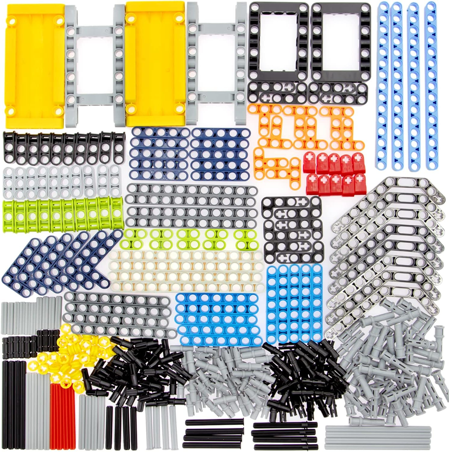 TEESE 430Pcs Technic-Beam-Frame-Axles-Pins Compatible with Technic-Parts,For Stem-Moc-Technic-Project Bulk-Blocks(Random Color) image number 2