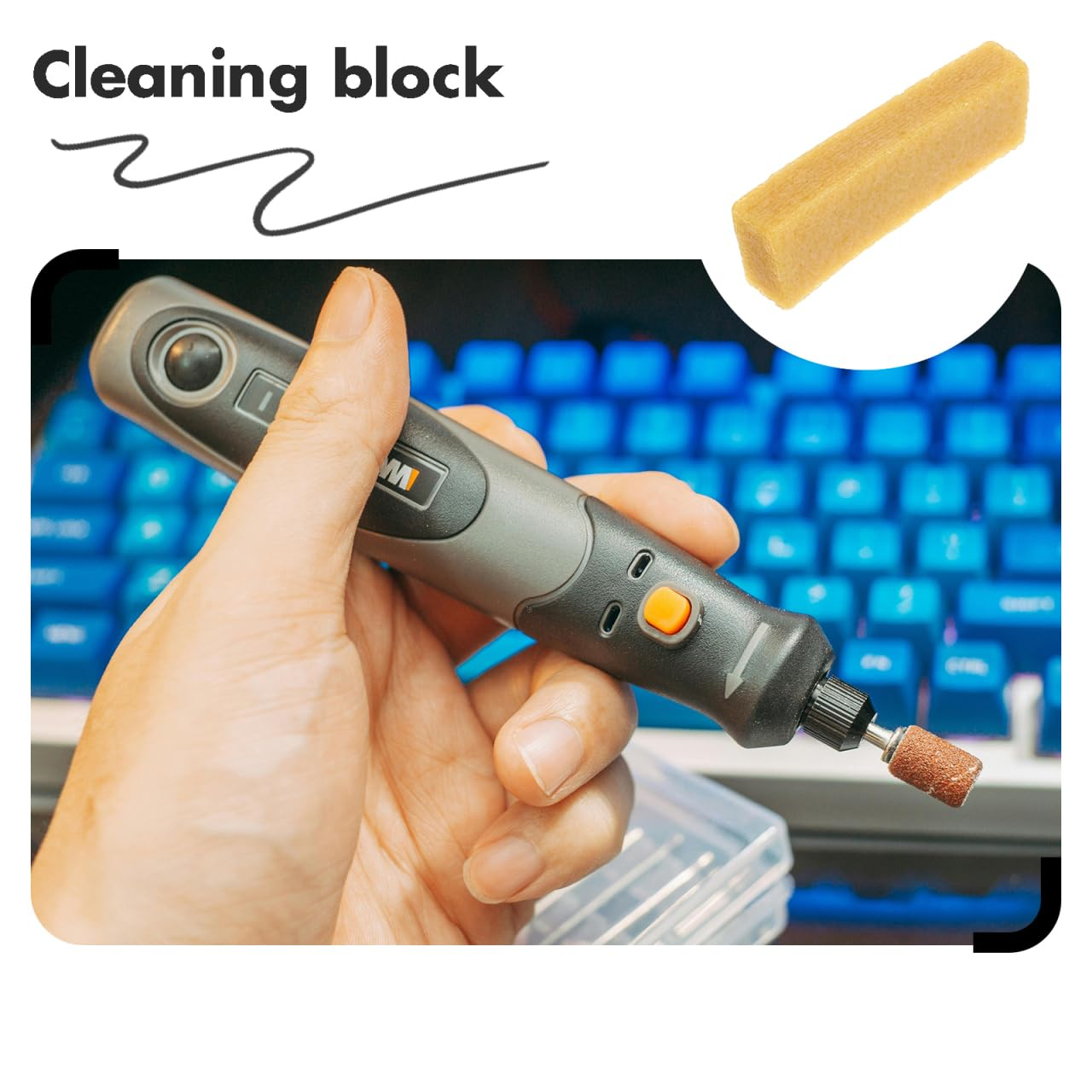 OSALADI 2Pcs Sandpaper Cleaning Rubber Eraser Stick for Belt Sander Sandpaper Belts Abrasive Cleaning Stick for Woodworking Shop Tools image number 1