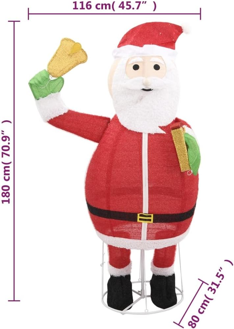 Decorative Christmas Santa Claus Figure LED Luxury Fabric 180 Cm image number 3