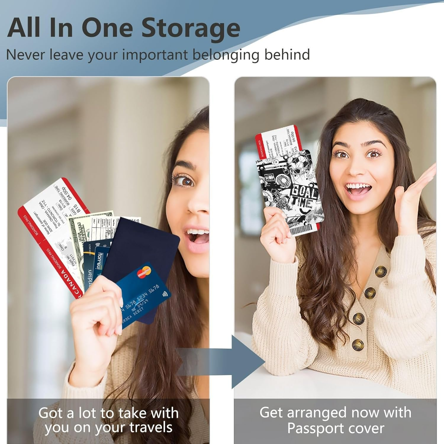 Sletend Passport Holder Passport Cover,Travel Document Organizer Holder Accessories Boy Girl Tpersonalized Passport Wallet, Color 04, One Size, Minimalist image number 3