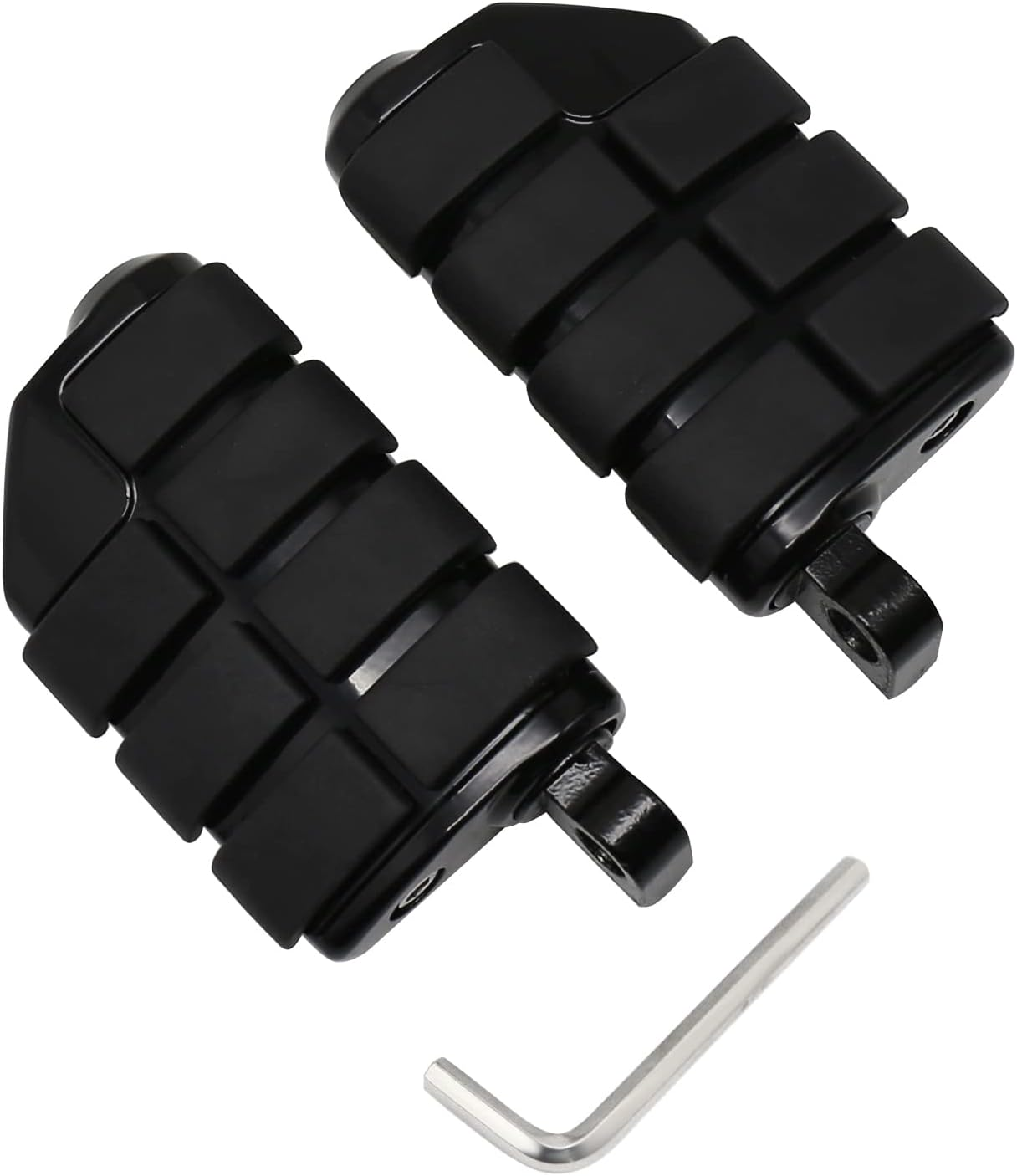 Motorcycle Highway Pegs Mount Clamp Footpegs Engine Guard Mounts Adapter Fit for Harley Yamaha Honda Suzuki Kawasaki 25Mm 32Mm 34Mm (Chrome) - Style Ablack image number 4