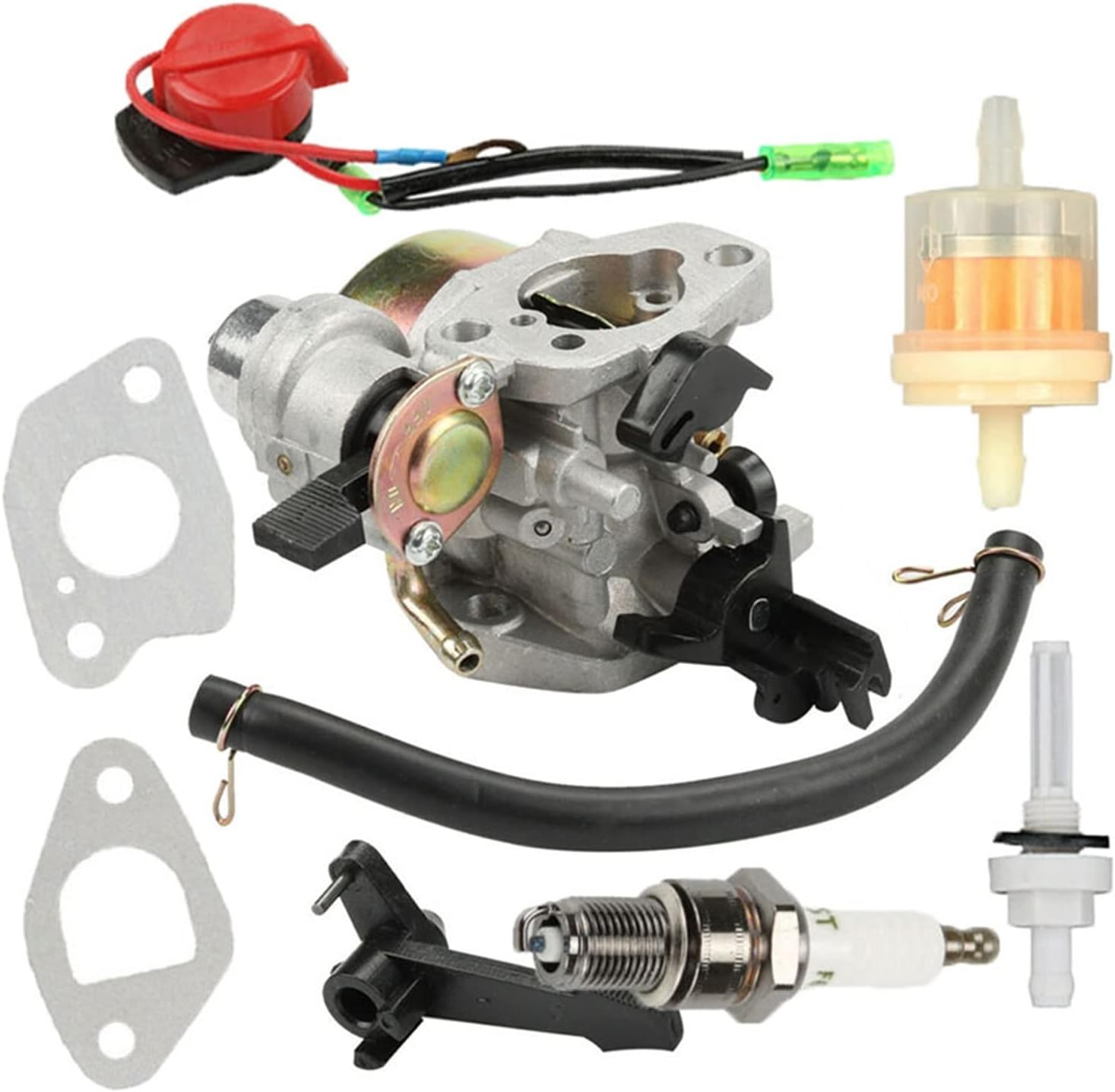 LESANGBAIHUODIAN Carburetor Carb Replacement Accessories Kit Fit for Troy-Bilt 21C-65M1011 21C-65M1066 Super Bronco CRT Tiller Carburetor Parts image number 4