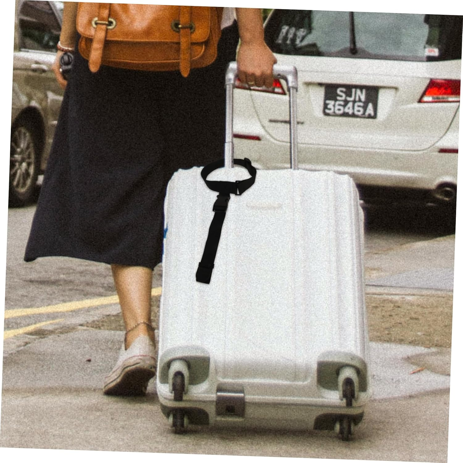 Yardenfun Luggage Connector Straps for Suitcases Adjustable Travel Strap Buckle Belt Lashing for Tie down for Multiple Suitcases Cargo image number 3