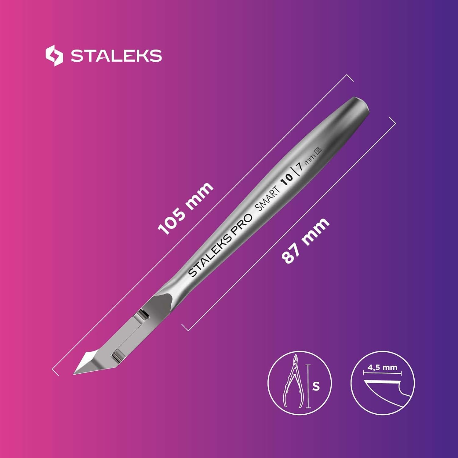 STALEKS PRO Smart 10 Cuticle Nippers (Blade Length - 7Mm) NS-10-7 image number 2