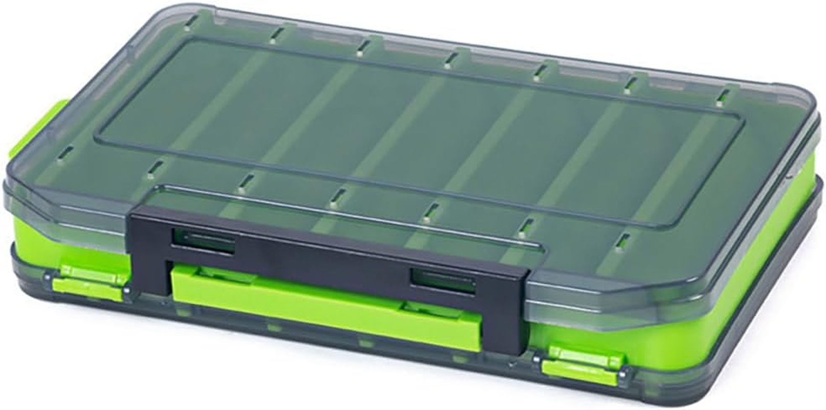 AIMALL 14-Compartment Fishing Tackle Box, Dual-Sided, Lightweight Lure and Hook Organizer, Portable Storage Solution for Anglers