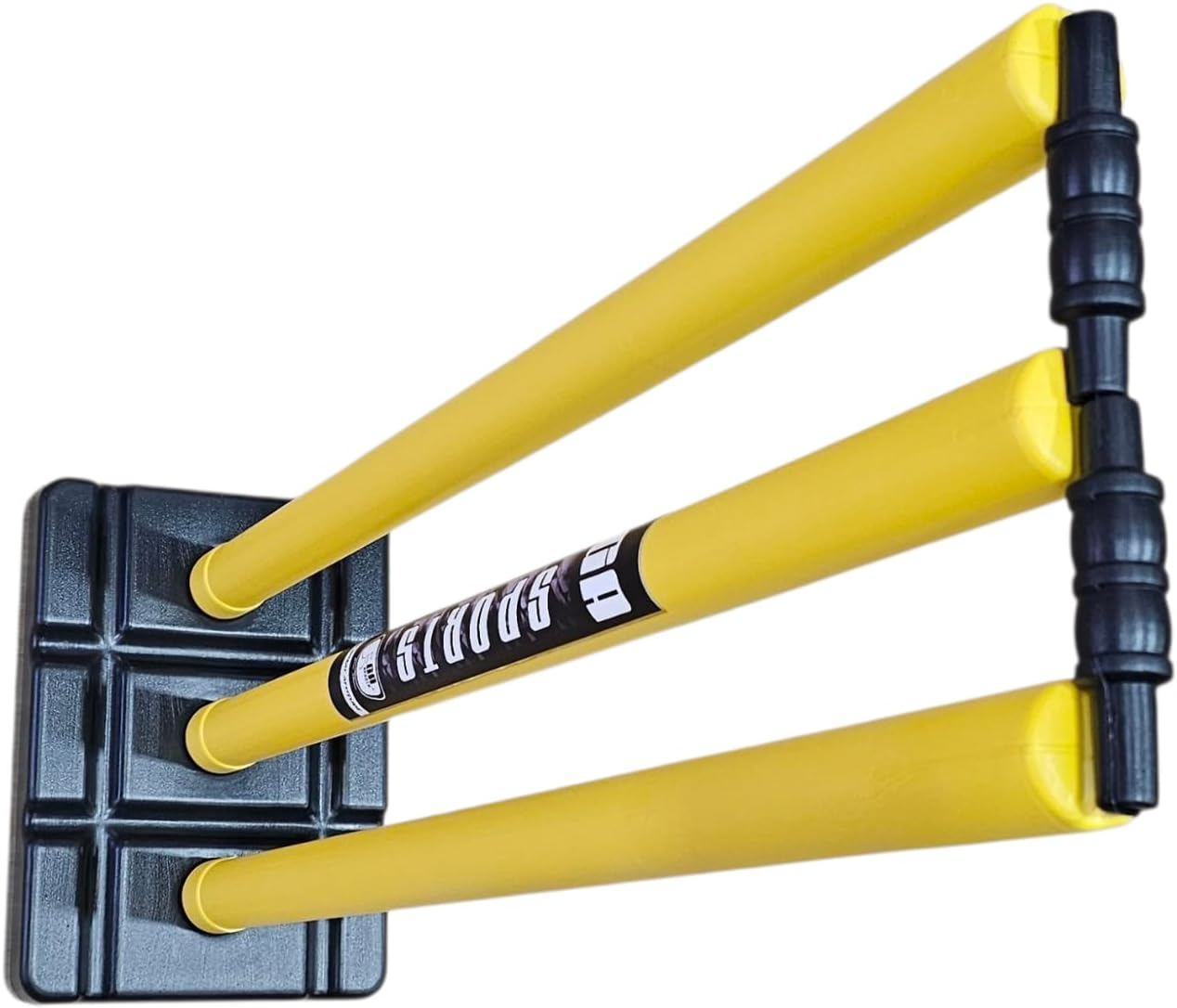 GA Plastic Cricket Stumps (Yellow Stumps and Base) image number 1