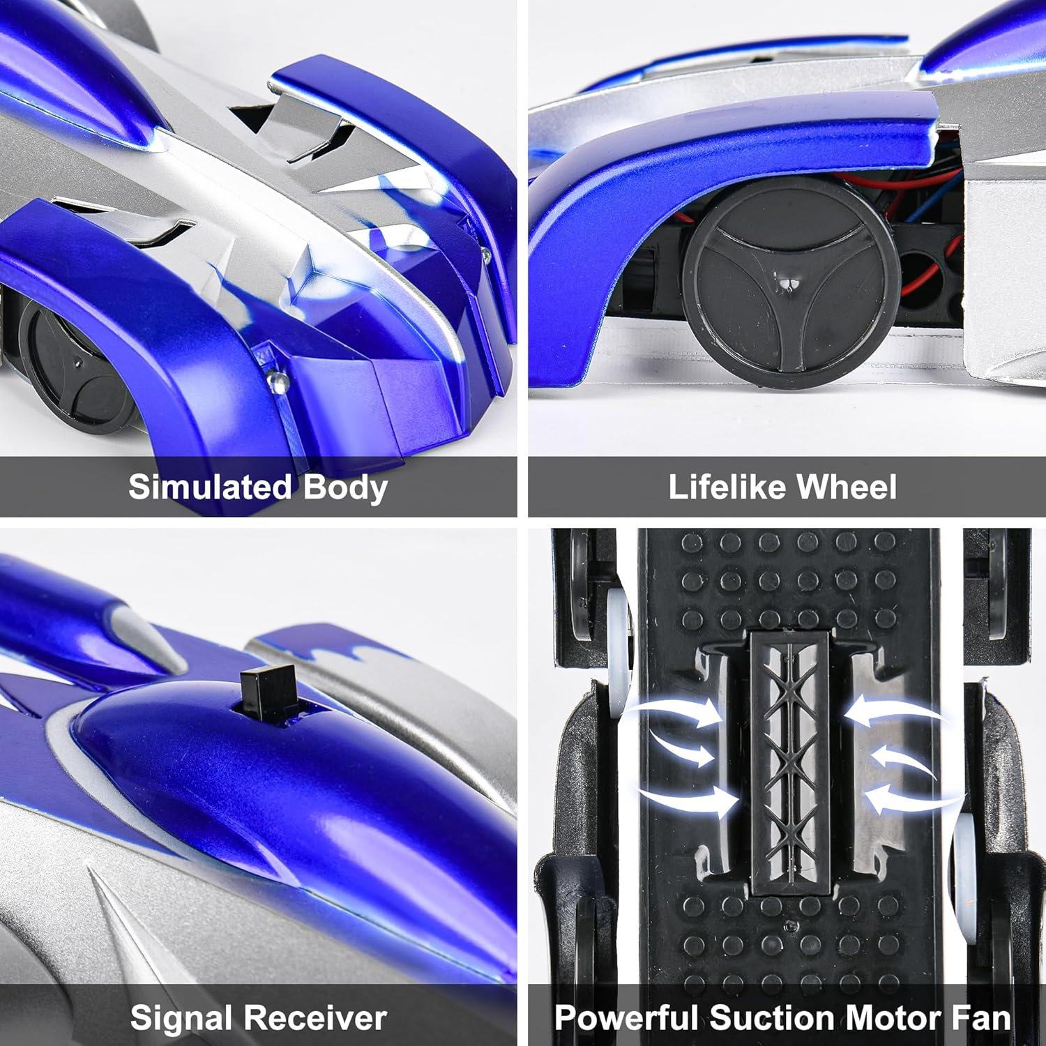 Rechargeable Wall Climbing RC Car with 360&deg; Stunt Rotation and LED Headlights - Perfect Boys' Toy for Ages 3+ | Ideal Christmas & Birthday Gift image number 1