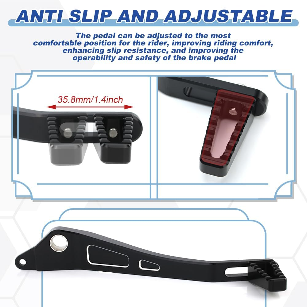 Motorcycle Brake Pedal + Shift Gear Lever Fit for Royal Enfield Interceptor 650 2018-2024 Rear Brake Pedal Foot Shift Lever Gear Lever image number 6