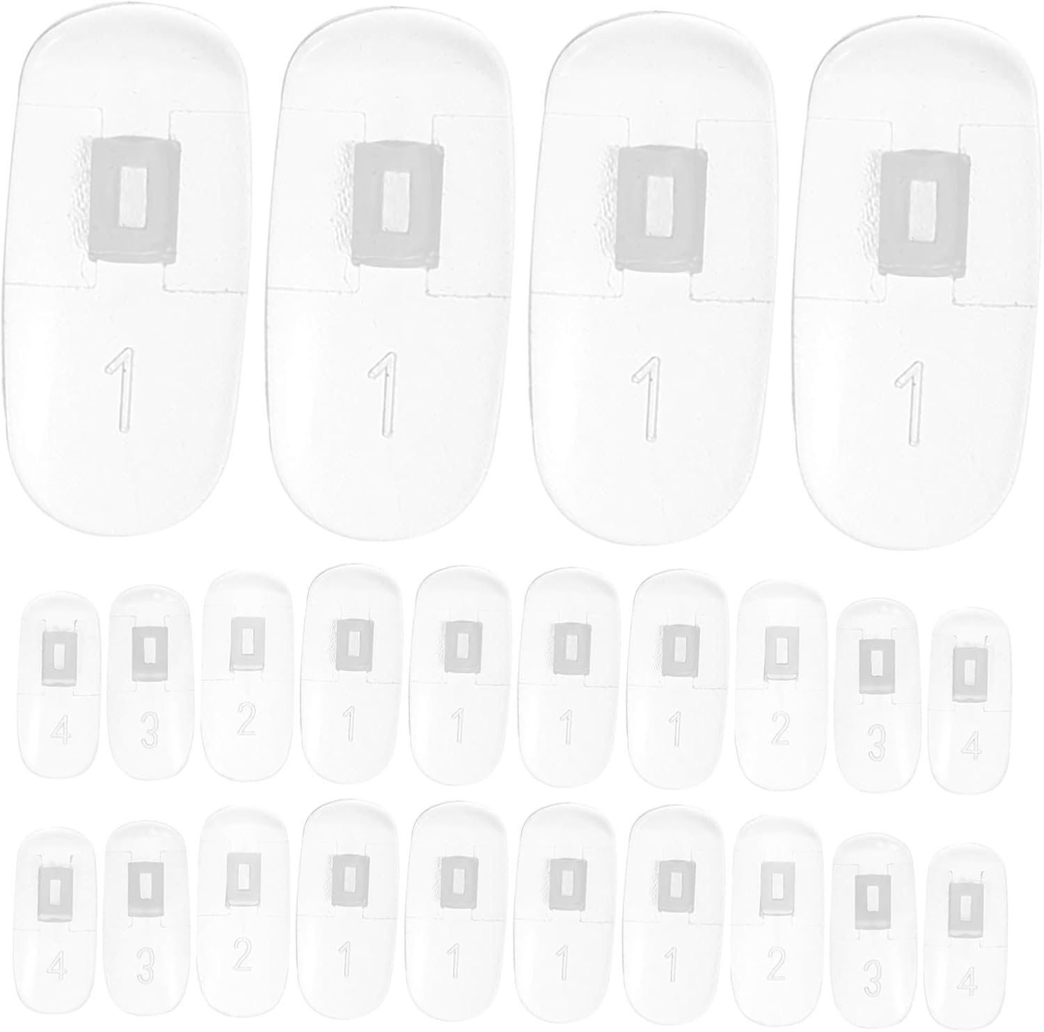 FRCOLOR 100 Pcs Transparent Nail Polish Display Tips Flexible Practice Nail Sticks for Manicure Training Smooth Surface for Extended Use image number 3