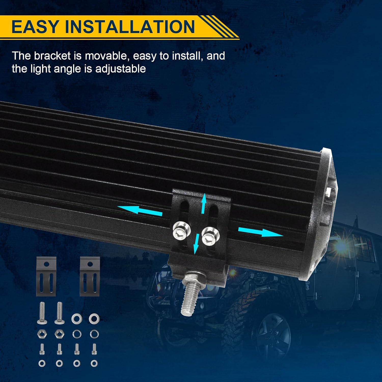 RIGIDON 8D 31 Inch 79 Cm 660 W Outdoor Aluminium LED Light Strip, 12 V 24 V Waterproof Warm White Off-Road Lighting for Car SUV Offroad ATV SUV Truck Tractor Vehicles 4 X 4, Direct LED Fog Light 6000 image number 5