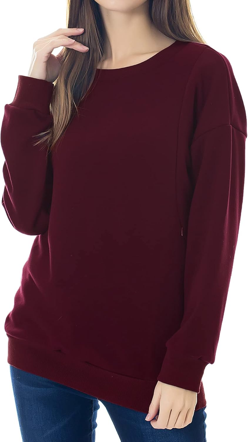 Smallshow Pflege Sweatshirt Langarm T-Shirt Bluse Stillen Pullover Tops Stillshirt image number 3