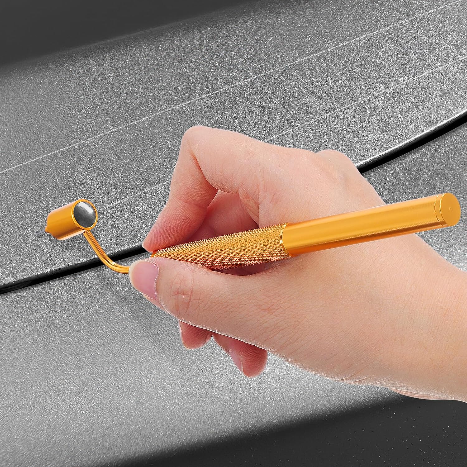 AKOOSY Automotive Paint Pen Scratch Repair Tool 0.5Mm Gold Fine Line Fluid Applicator Pen for Car Coating Touch-Up and Detailing image number 1