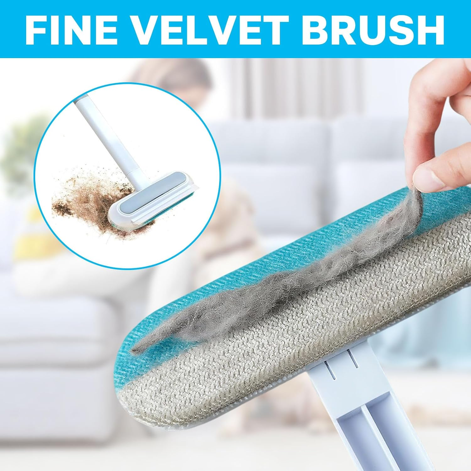 Srup Pet Hair Remover, Multifunction Long Handle, 3-In-1 Pet Hair Remover, Pet Hair Remover, Dog Clothes Brush, Double Use Pet Hair Remover Brush, Lint Brush, Pet Hair image number 3