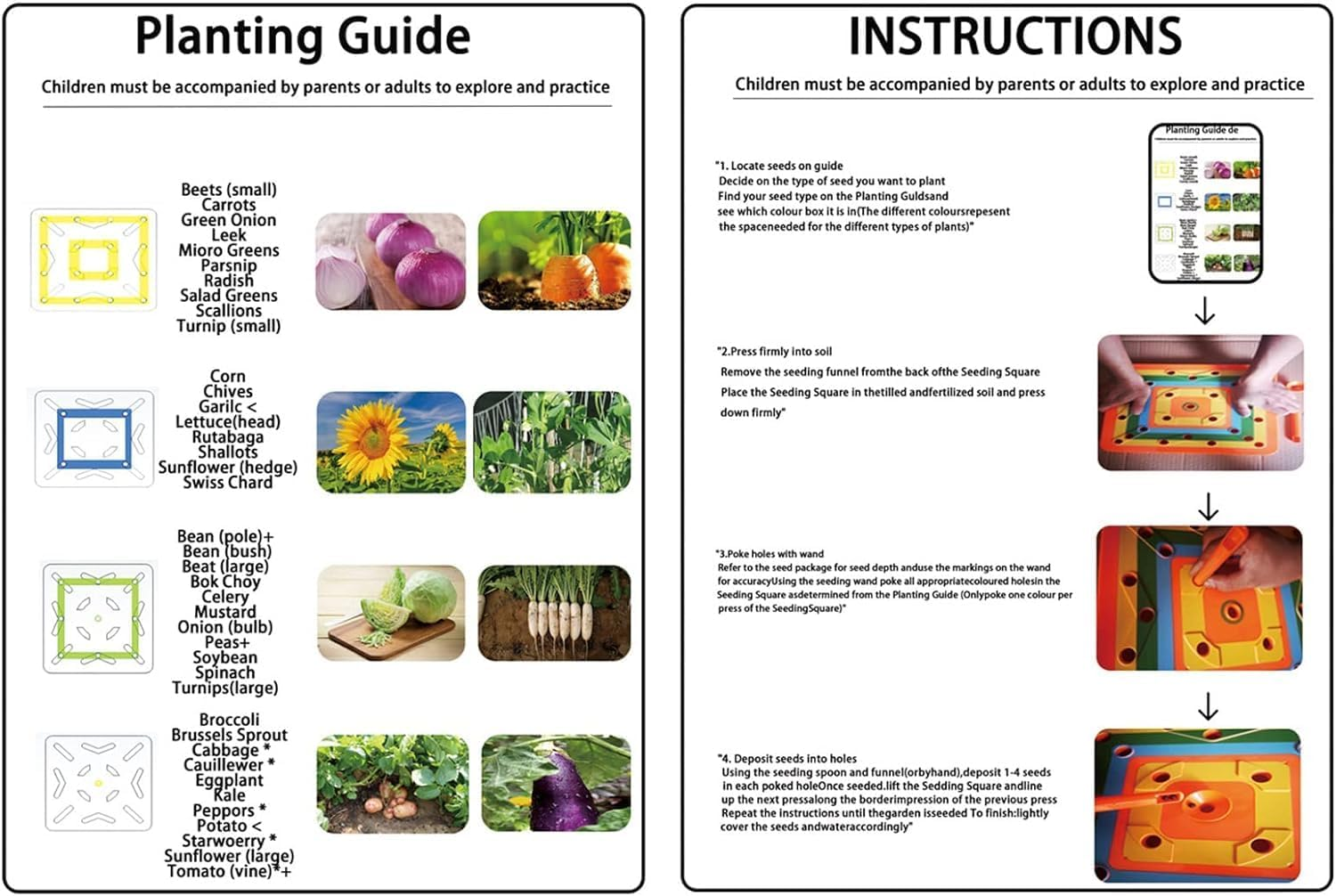 Square Foot Gardening Template | Portable ABS Square Template for Seeds Planting | Seed Sowing Tool Kit for Planting Vegetables and Fruits Gardening Supplies image number 2