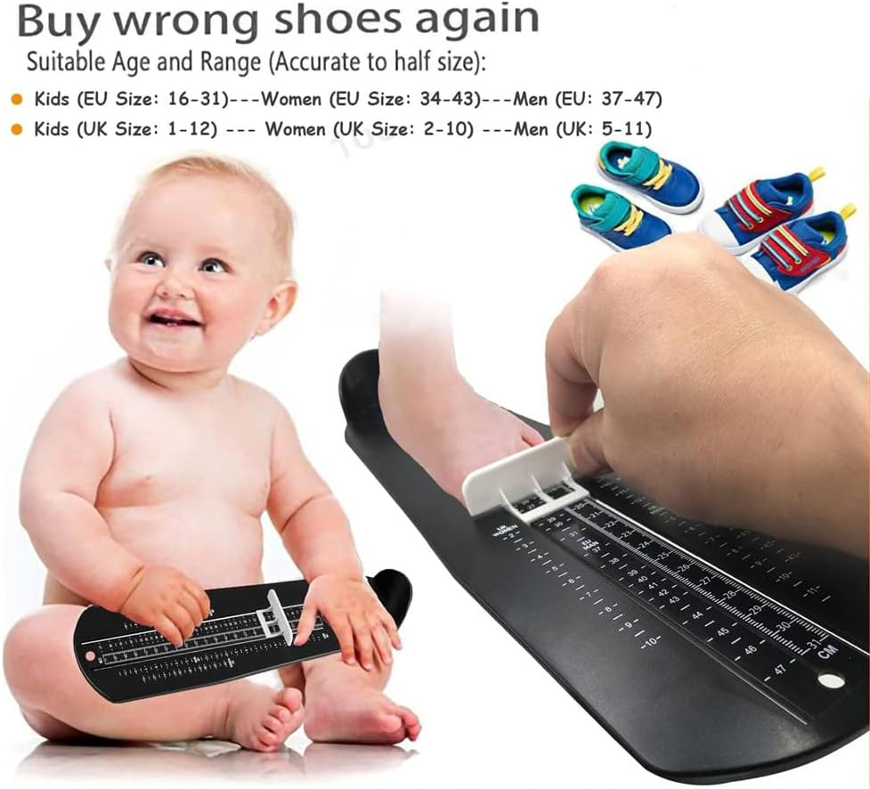 Foot Gauge Shoe Size Measuring Device Children Shoe Size Measuring Device with 1 Tape Measure Feet for Determining Shoe Sizes Children Women Men for EUR UK Shoe Measuring Device image number 6