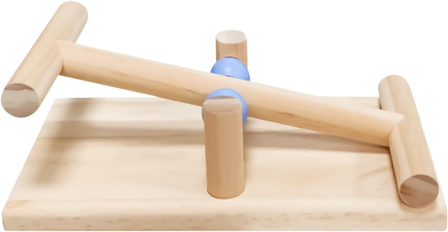 Toys for Birds, Parakeet Seesaw Wood, Tabletop Parakeet Play Exercise Training Tool, Interactive Balance Toy for Cockatiels Lovebirds Macaw image number 3