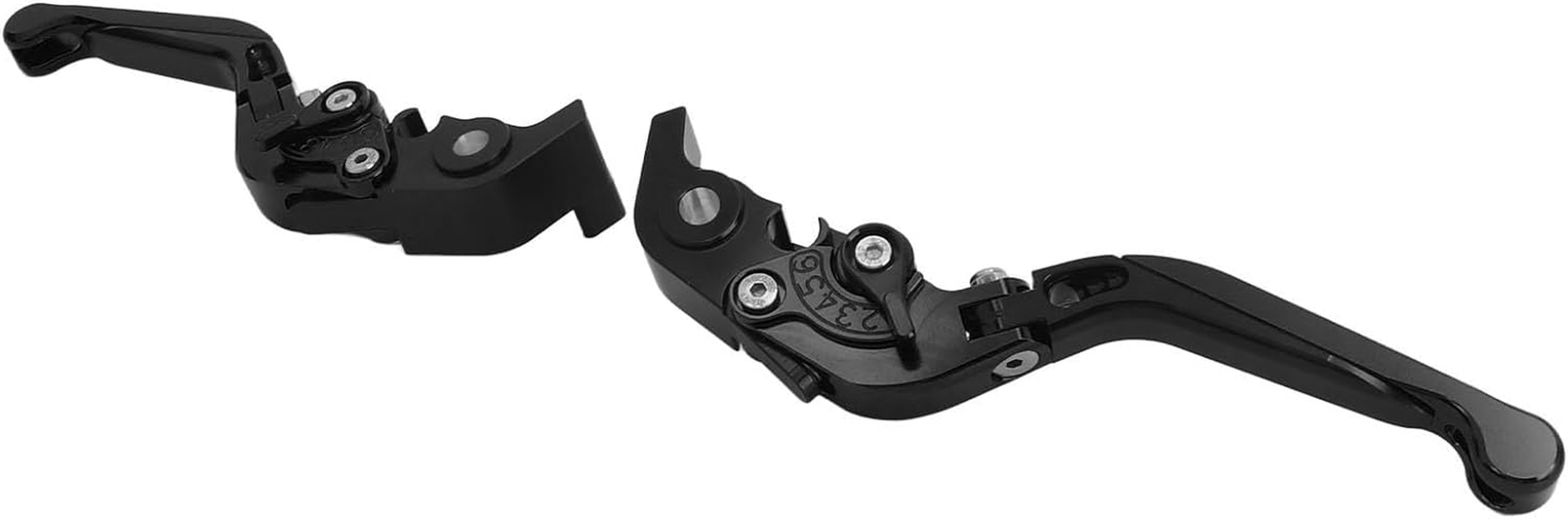 Folding Clutch Levers, Motorcycle Clutch Brake Lever Aluminum Alloy 1 Pair Adjustable Safe High Strength Streetfighter V2 (Black) image number 4