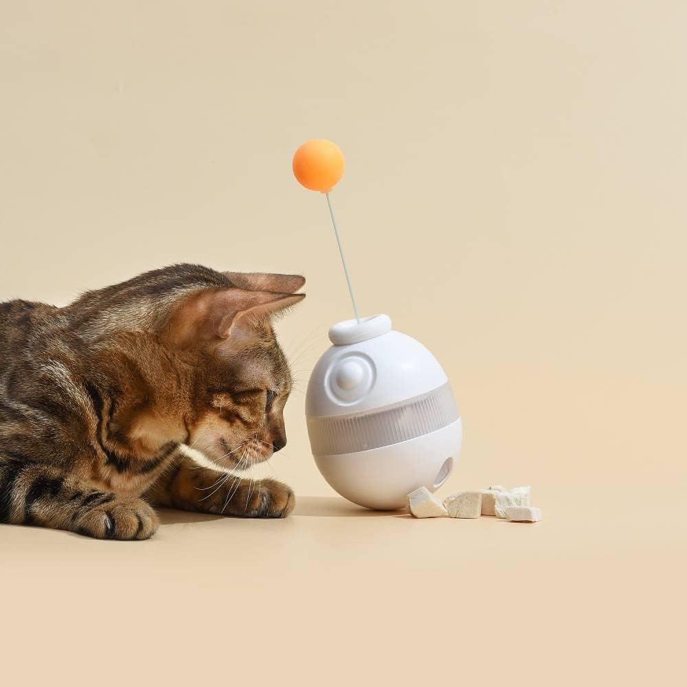 Michu Cat Treat Dispenser Toy Tumbler Interactive Ball image number 4