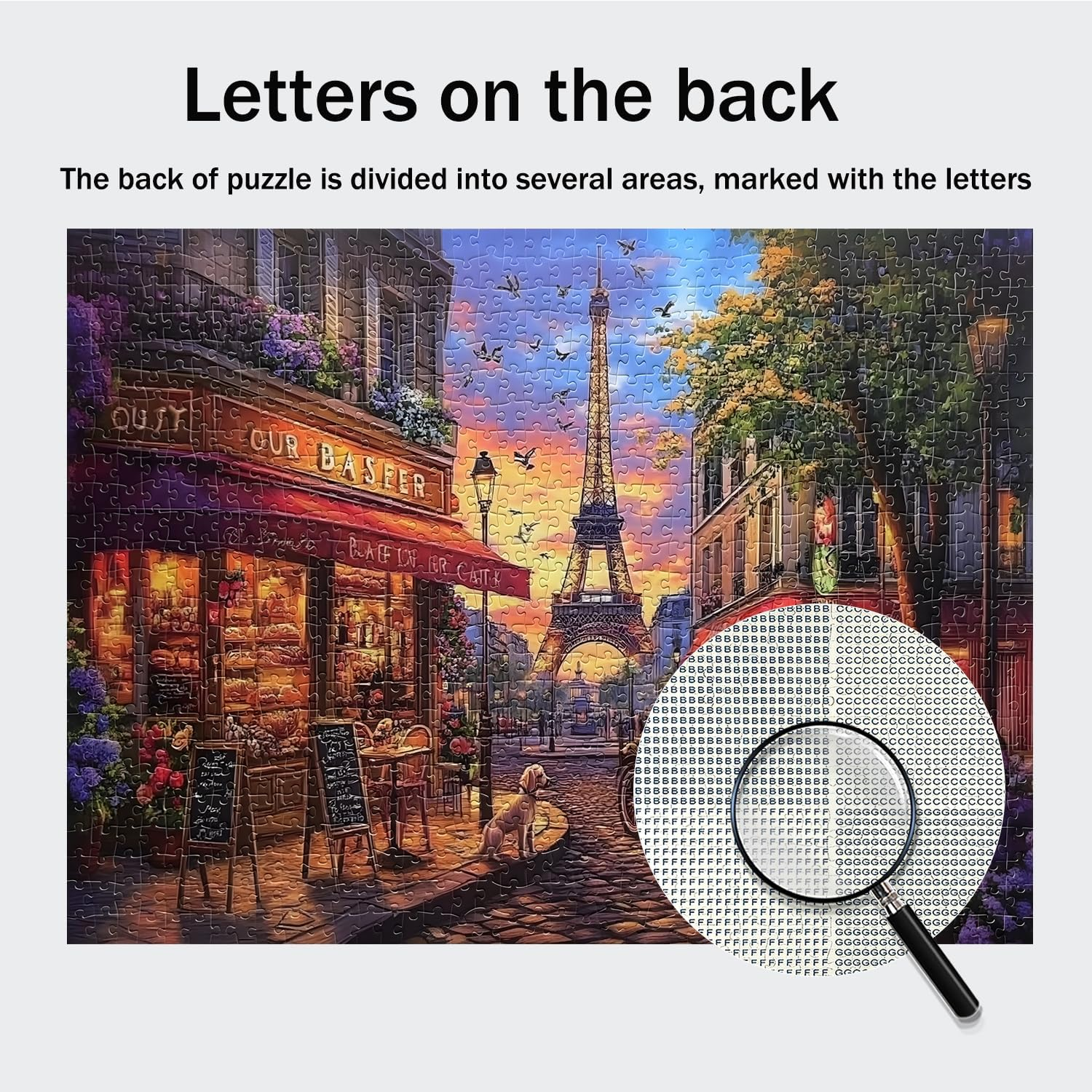 Jigsaw Puzzles for Adults 1000 Pieces Impossible Hard Difficult Challenging Puzzles for Adults 1000Pc Puzzle Eiffel Tower Charming Paris Street Jigsaw Puzzle 1000 Pieces 28 X 20 Inch image number 5