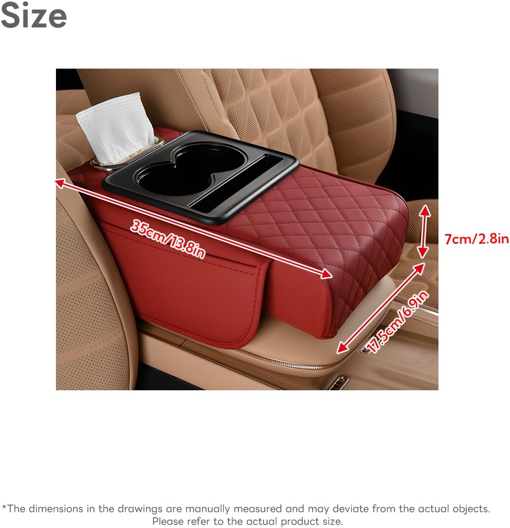 Universal Armrest Cushion Pad, Leather Armrest Box Pad image number 1