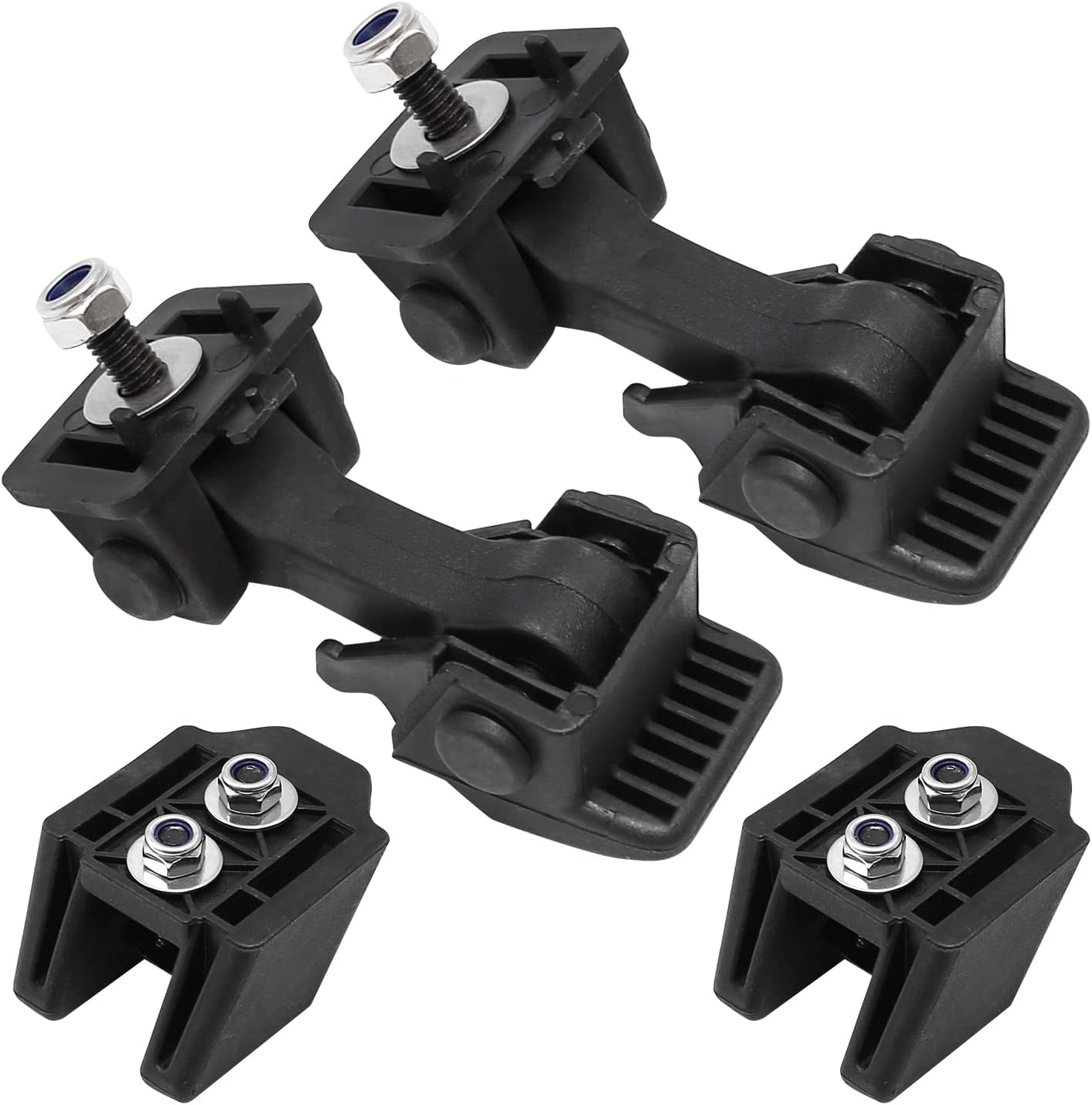 Pair Front Hood Latch Catch and Bracket Replacement for Jeep Wrangler TJ Rubber Hood Catches Right and Left Sets 1997-2006 Replaces 55176636AD 68038118AA 42422 image number 2