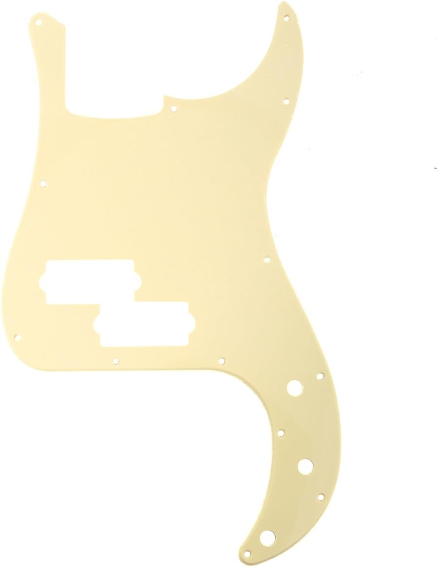 Musiclily 13 Hole P Bass Pickguard for Fender American/Mexican Standard Precision Bass,4Ply White Pearl