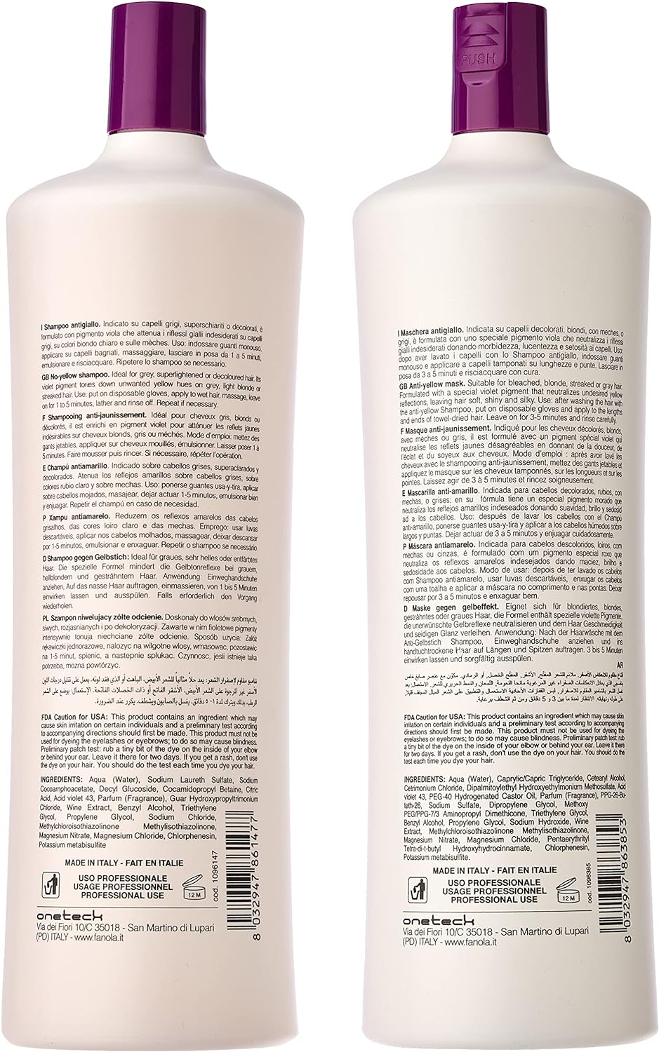 Fanola No Yellow Shampoo + Mask 2000 Ml image number 4