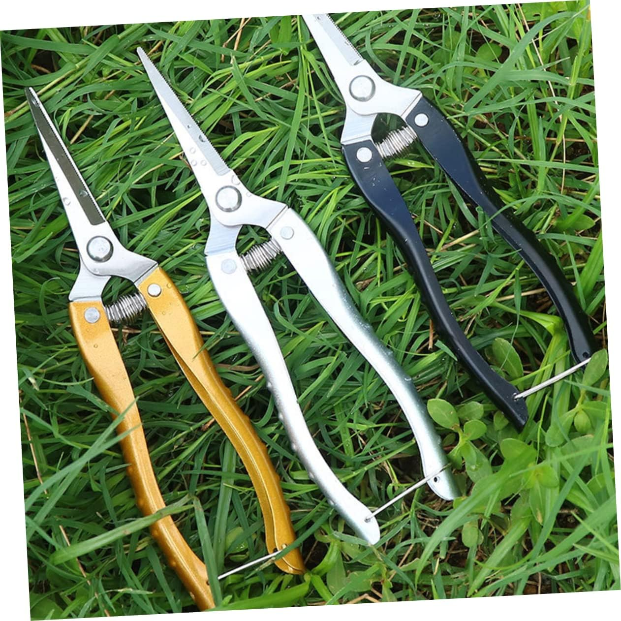 ORFOFE 2Pcs Pruning Shears Stainless Steel Garden Tools for Gardening Trimming Scissors Plant Shears Flower Pruning for Garden Vegetables image number 4